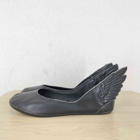 ジェレミースコット JEREMY SCOTT ウィングレザーフラットパンプス レディース  23.5